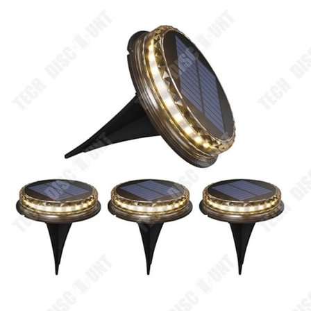 Utomhus solarlampor - TD - 4st - Solenergi - Vattentät - Autonomi 8-10h