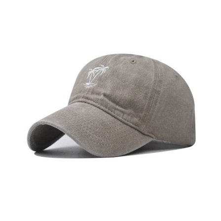 Kookospuun kirjonta baseball-lippikset Distressed haalistunut cap BEIGE