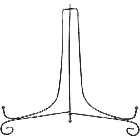 Tauluteline, musta rautainen teline lautasille, valokuvakehysteline, klassinen rautainen tauluteline kulhoille, lautasille ja valokuvakehyksille