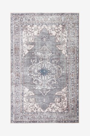 KM Home - Tvättbar matta Kashan - Grön - Lugg & ryamattor - 80X200 - Från Homeroom