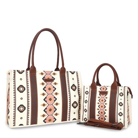 Wrangler Tote Bag Western Purses Damväskor Axelremsväskor Boho Aztec Handväskor Canvas