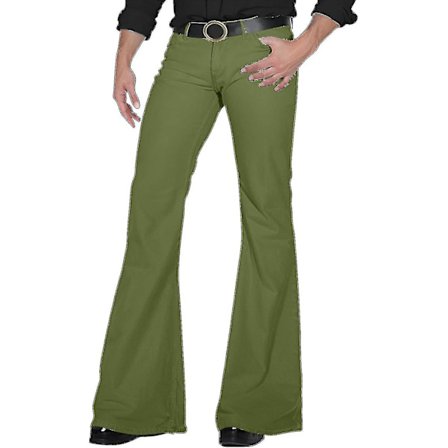 70-tals Disco Byxor för Män, Utsvängda Jeans, 60-70-tals Utsvängda Byxor, Vintage Denim Jeans för Män