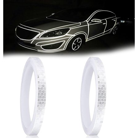 Reflekterende Tape 2 Pak 8M X 1Cm Selvklæbende Sikkerhedsmærkater Vandtætte Reflekterende Markeringer For Synlighed