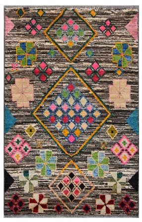 Tappeto Moroccan Berber - Afghanistan 89X140 Marrone/Nero (Lana, Afghanistan)