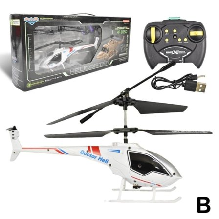 Elektrisk RC Helikopter Fjernbetjening Fly 2.5 Kanal Chris hvid one-size