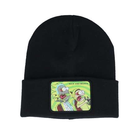 Capslab - Black cuff Beanie - Rick & Morty Beanie Black Cuff @ Hatstore