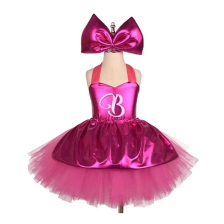 Prinsessflickor Rosa Knälång Barbi Tutu Klänningar för Flickor