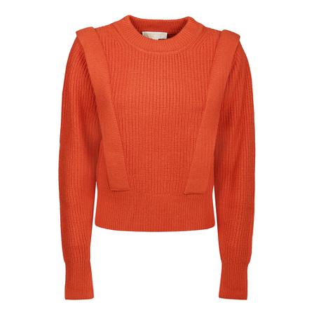 Michael Kors Crop Shaker Sweater W/Flares Orange, Dame