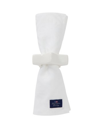 Lexington Jacquard cotton napkin, white