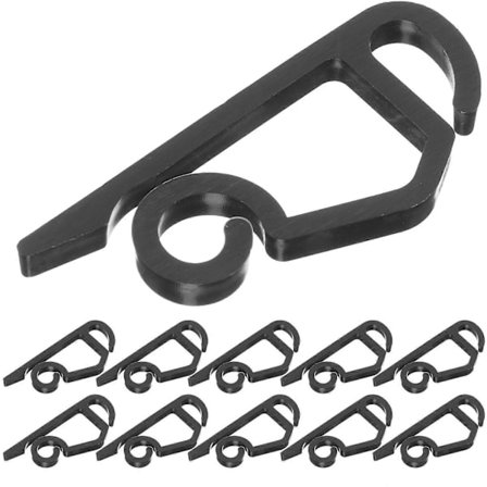 PP Utendørs Lysklips for Oppheng av Lyslenker og Terrasselys 50 stk [D]