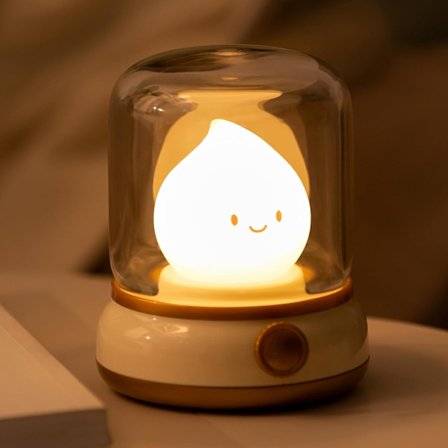 Lasten yövalo Retro-petroolilamppu LED Ladattava yövalo ajastimella Himmennettävä lastenhuoneen valo makuuhuoneen sisustukseen, keltainen [