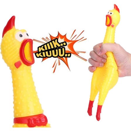 36cm Kvidrende Gummikylling Legetøj Skrigende Gul Pive Gummidekompression Skrigende Legetøj