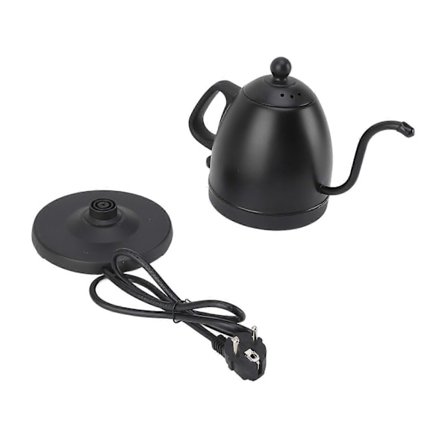 Elektrisk vattenkokare med svanhals, 800 ml, 1000 W, snabb uppvärmning, rostfritt stål 304 för te och kaffe hemma