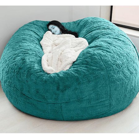 Lazy Sofa Bean Bag Konstgjord päls Bean Bag Bönsoffa