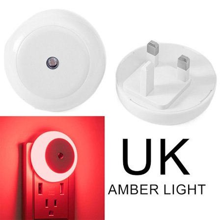 Led Nattlampa Energisparande Socket Light RÖTT LJUS UK UK