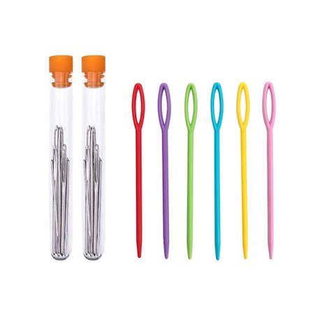 Plastsy- och reparationsnålar i skum med stora ögon