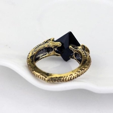 Harry Potter-ring - Lord Voldemorts Horcrux - Svart - Størrelse 19 gull