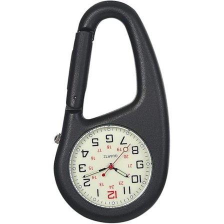 Ur, karabinhage ur, rygsæksbælte lommeur med selvlysende urskive til vandreture eller klatring