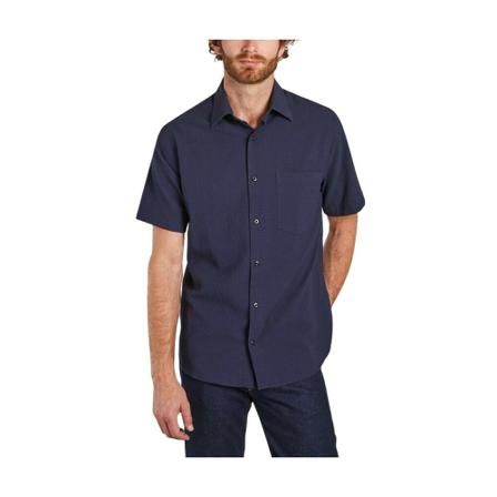 Nn07, Errico short sleeve seersucker shirt Blauw, Heren, Maat:M