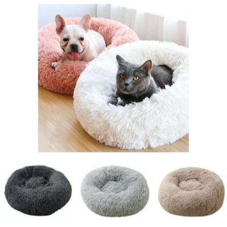 Fluffy Dog säng / katt säng, Hund säng / katt säng - hund säng / katt säng - Perfet 50cm - Mörkgrå
