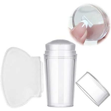 Kynsien leimasin, hyytelöleimasin ranskalainen kaapimilla, läpinäkyvä silikoni leimaus hyytelö kaapimella, DIY manikyyri tulostustyökalu kynsien 