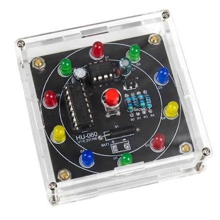 Elektronisk lykkehjul DIY-sæt Shake LED lotterihjul begyndersjov PCB-produktionssæt - Perfet