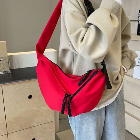 Stor kapasitet Oxford stoffveske for kvinner 2024 Ny multificke pendler dumplingsveske Høy kvalitet allsidig skuldertaske Rød