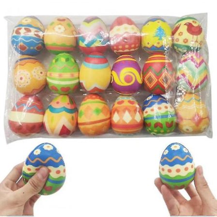 Fidget-legetøj, 18 pakker påskeæg Squishy-legetøj