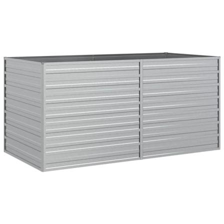 Vidaxl Odlingslåda Upphöjd Galvaniserat Stål 160x80x77 Cm Silver Silver