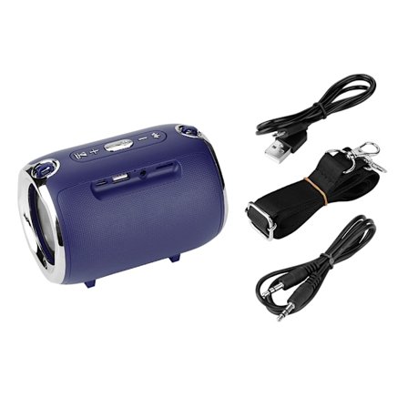 Bærbar trådløs Bluetooth-højttaler Stereo Musik med skulderrem WMA/MP3/WAV/APE(Blå)