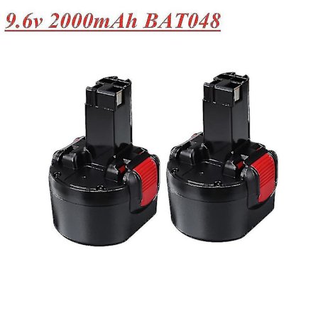 Bat048 9.6v 2000mah Ni-cd Batteri Kompatibel Bosch Psr 960 Bh984 Bat048 Bat119 9.6v Elektroverktøy Oppladbart Batteri 2stk-c-HD