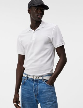 J. Lindeberg Troy Pique Polo Shirt - White - XL