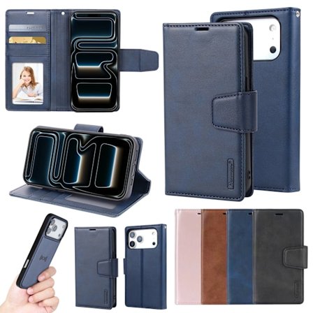 iPhone 17 Pro Miro 2-in-1 PU-Läderfodral med Ställfunktion