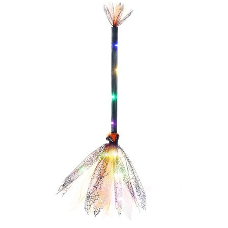 Ljuslykta Halloween Häxans Kvast Kvastar För Cosplay Kostymfest Dekoration (FMY)