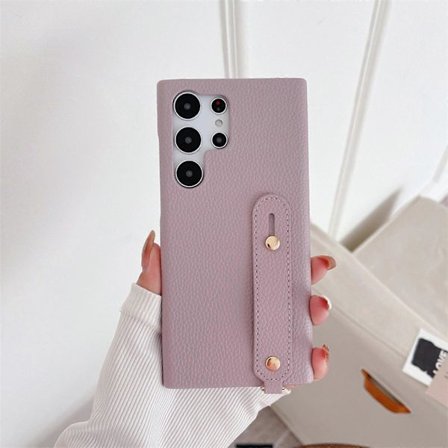 til Samsung Galaxy S24 Ultra Cover med Armbånd, PU Læder Telefonetui Stativ til Samsung Galaxy S24 Ultra