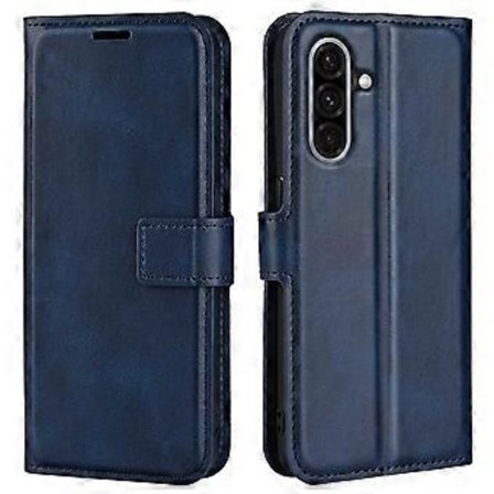 Samsung Galaxy A36 5G -puhelin, suojakotelo jalustalla, naarmuuntumaton vasikannahkajäljitelmä (tyyli G)