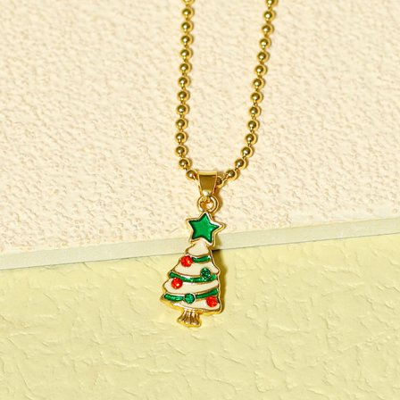 1 stjärnformad julgranshänge halsband jul smycke present till kvinnor flickor