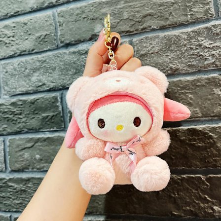 Sød lille dukke, par taske vedhæng, plyslegetøj dukke nøglering, dukke hæng