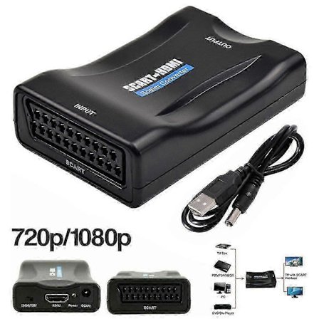 Scart - HDMI -adapterit HD-videoäänimuuntimet Skaalaus USB-adapteri