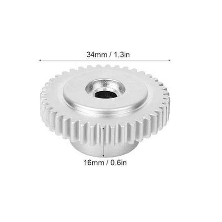 2 stk. D-Hul Gear Højstyrke Metal 40 Tænder Industrirobot Dele 6mm Centerhul