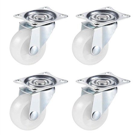 4x Møbelhjul Diameter 40mm Svingbare Hjul for DIY 100kg Kapasitet