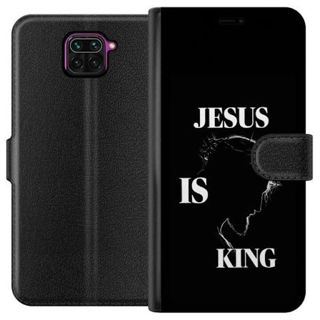 Kompatibelt Lommeboketui til Xiaomi Redmi Note 9 Fargerike kawaii-figurer stablet vertikalt på lilla bakgrunn med myke former og leken søt følelse