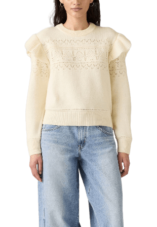 Levi's Shane Flutter Sleeve Sweater Skjortor Dam Beige M