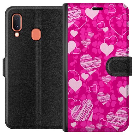 Yhteensopiva Lompakkokotelo Samsung Samsung Galaxy A20e PopSydänKuviointi