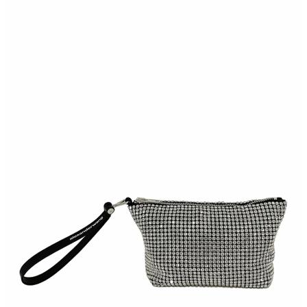 Alexander Wang, Heiress Crystal Clutch Grijs, Dames, Maat:ONE Size