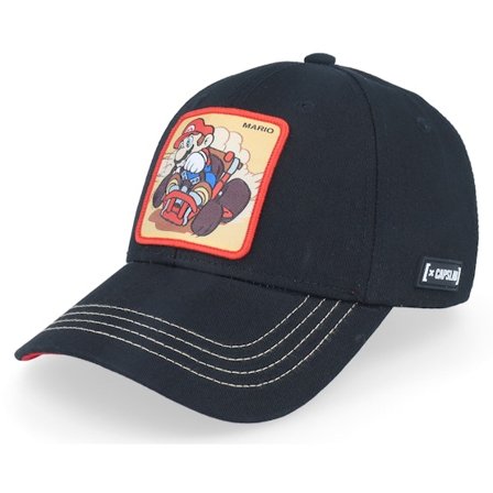 Capslab - Negro adjustable Gorra - Super Mario Kart Mario Black/Red Adjustable @ Hatstore