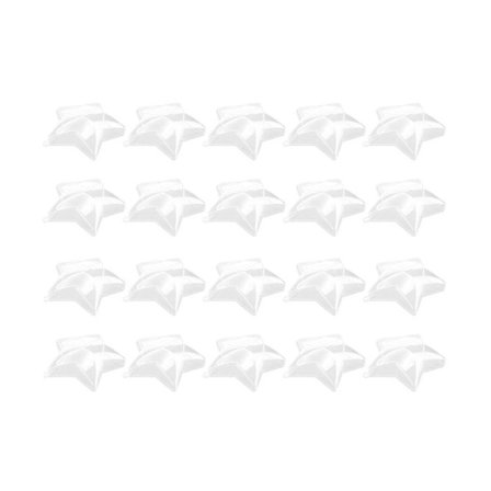 20 kpl 80 mm DIY täytettävät pallot läpinäkyvät muoviset koristepallot koristepallo juhlatarvikkeet (tähti Sh