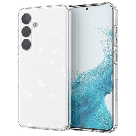For Samsung Galaxy S24+ Klar Telefon Deksel Mykt TPU-deksel Glitterpulver