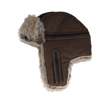 Stetson - Bruin trapper Beanie - Bomber Cowhide Brown/Black Trapper @ Hatstore