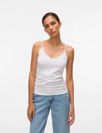 Vero Moda Vmmaxi My Soft V Singlet Jrs Noos - White - M